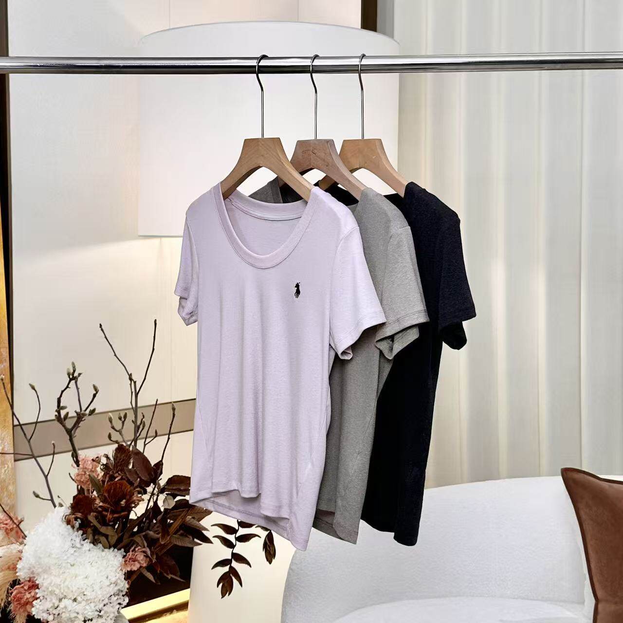 【妍妍】莱赛尔天丝/亚麻 拉夫小马T恤 ONKT156636235