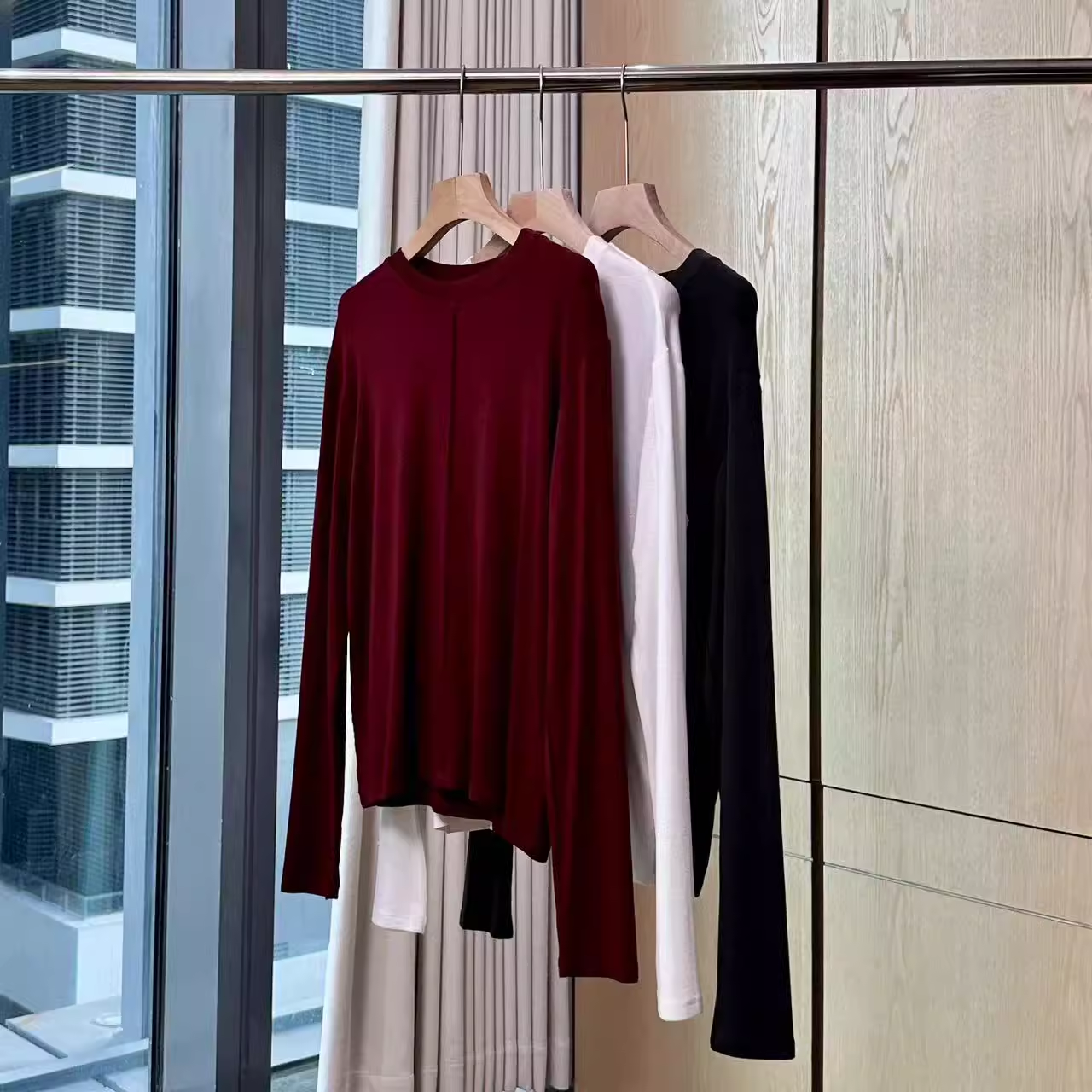 【妍妍粉丝专享】2025圆领长袖针织衫打底衫百搭上衣ONSC05575129