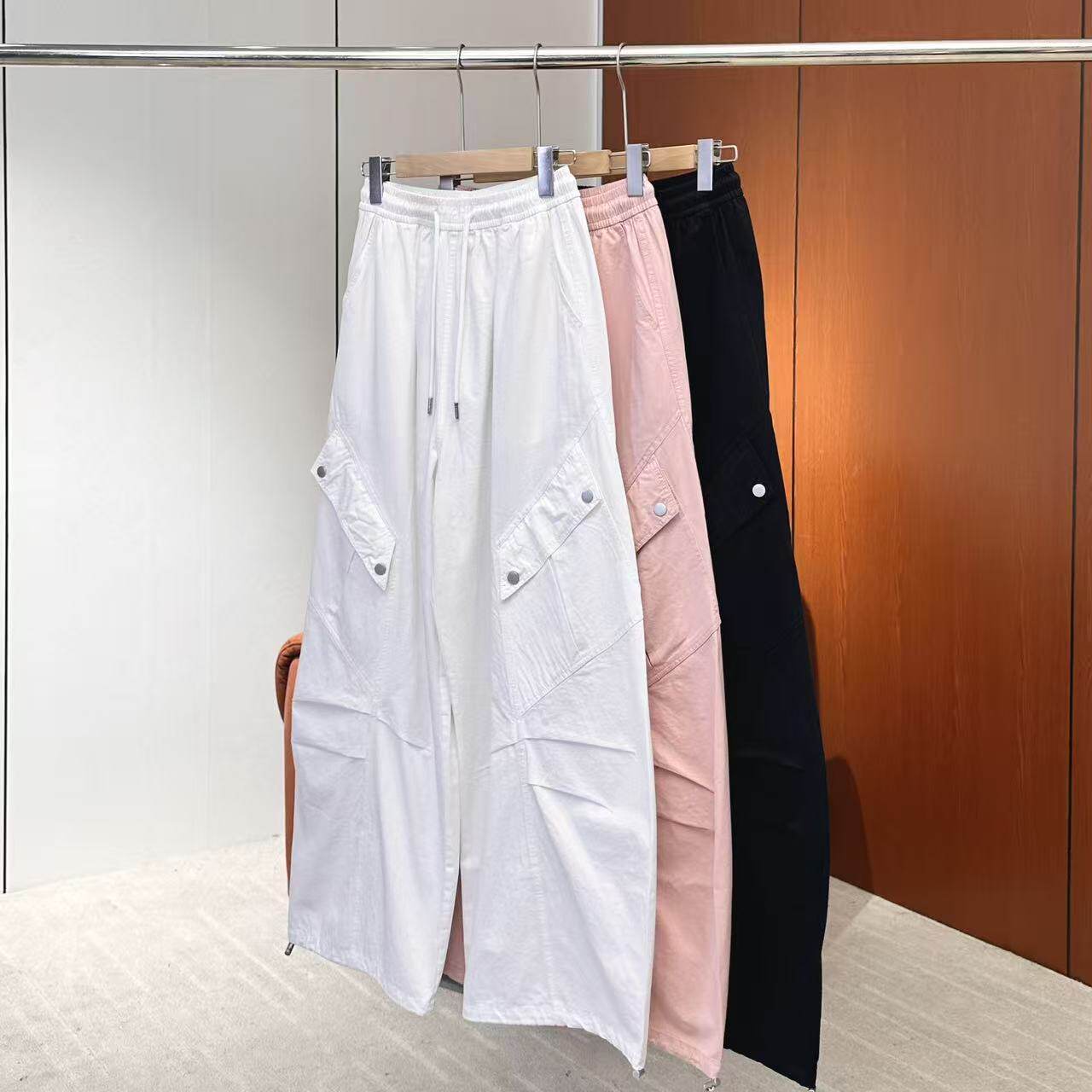 【妍妍粉丝专享】工装风多口袋抽绳腰带阔腿裤ONKC170636117