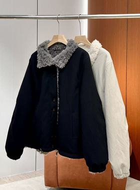 【妍妍粉丝专享】25新款羊羔毛翻领工装外套ONWD2035115702
