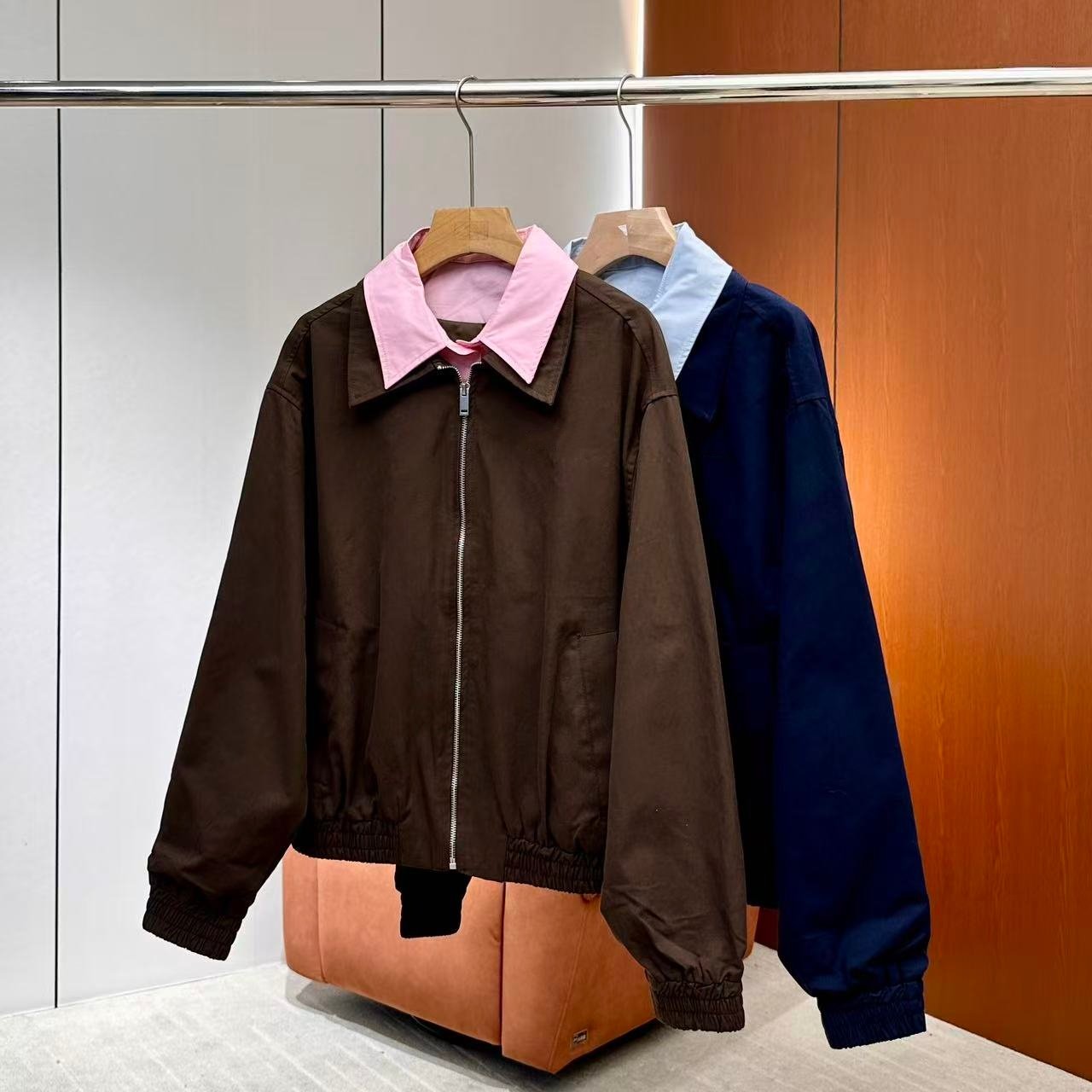 【妍妍粉丝专享】26新款假两件拼接领夹克外套ONWJ178615892