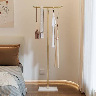 代轻奢家ROF落地式挂用衣现架简易卧室天平设计收纳物衣帽架玄关
