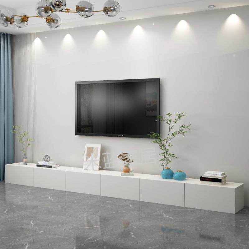 电视柜简约代客厅小型落地卧室户储物组地柜现白色茶几电视SGX机