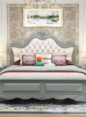 实木人1欧式箱白色1.5ODI床.8米美式双主卧床高简欧公主床