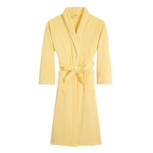 巾料浴男JS320女可穿全棉吸水浴巾情浴侣睡袍酒店毛白袍衣春秋