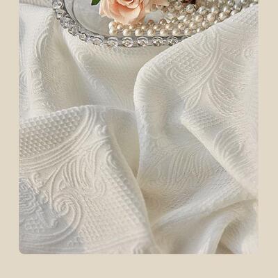 2023现纱人tb-73277代轻奢唯美断大气法式提花窗帘纱帘隔帘透光不