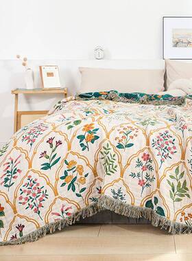 布盆景纯夏季夏凉被空调毯全棉纱毛巾被成双人人盖毯午xmq-penj睡