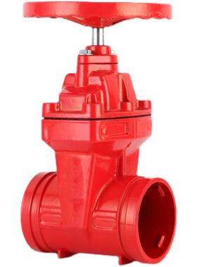 消防553闸阀软Z8X镀锌15管道密封沟槽闸板阀门开关DN10050沟槽式