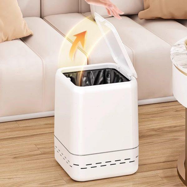 新款自动吸附垃圾桶带盖大容量客厅卧室卫生间厕所家用双层垃圾筒,家庭/个人清洁工具,感应垃圾桶,淘宝优惠券,粉丝福利购,淘宝优惠卷