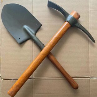 老式镐头 1978年钢镐头 老式小钢铲钢镐头 挖战壕镐头 扁尖组合钢