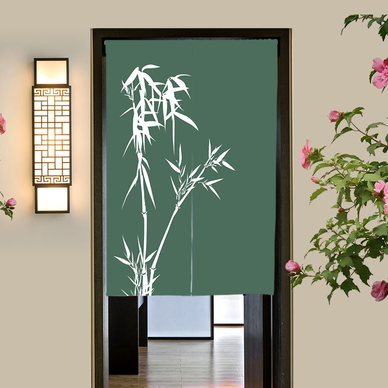 定制中式门帘隔断帘卧室厨房玄关厕所中国风N门帘装饰家用布艺挂