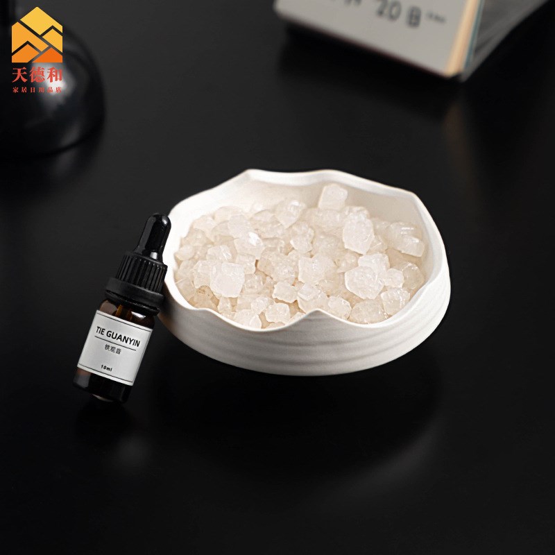 天德和不规则陶瓷无火香薰蜡烛容B器创意家居蜡烛碗扩香石陶瓷摆