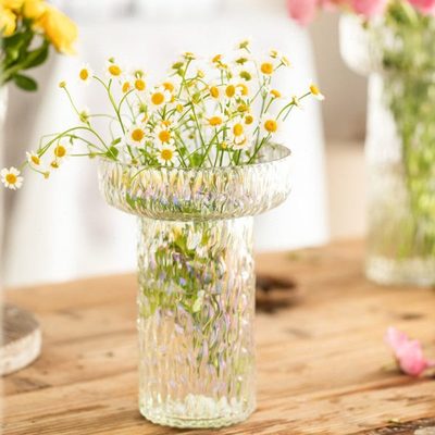 花时间《莫迪》 芬兰极冻冰锤纹玻璃花瓶水培鲜花装饰器客厅家居