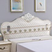 床头套罩可定制新款 大方简单欧式 弧形半圆木床头罩全包靠背软包套