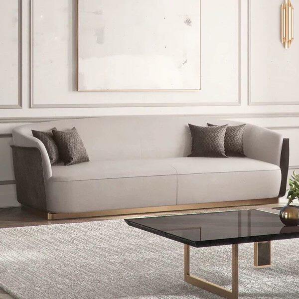 北欧轻奢沙发后现代布艺单双三人位客厅皮布沙发组合意式沙发