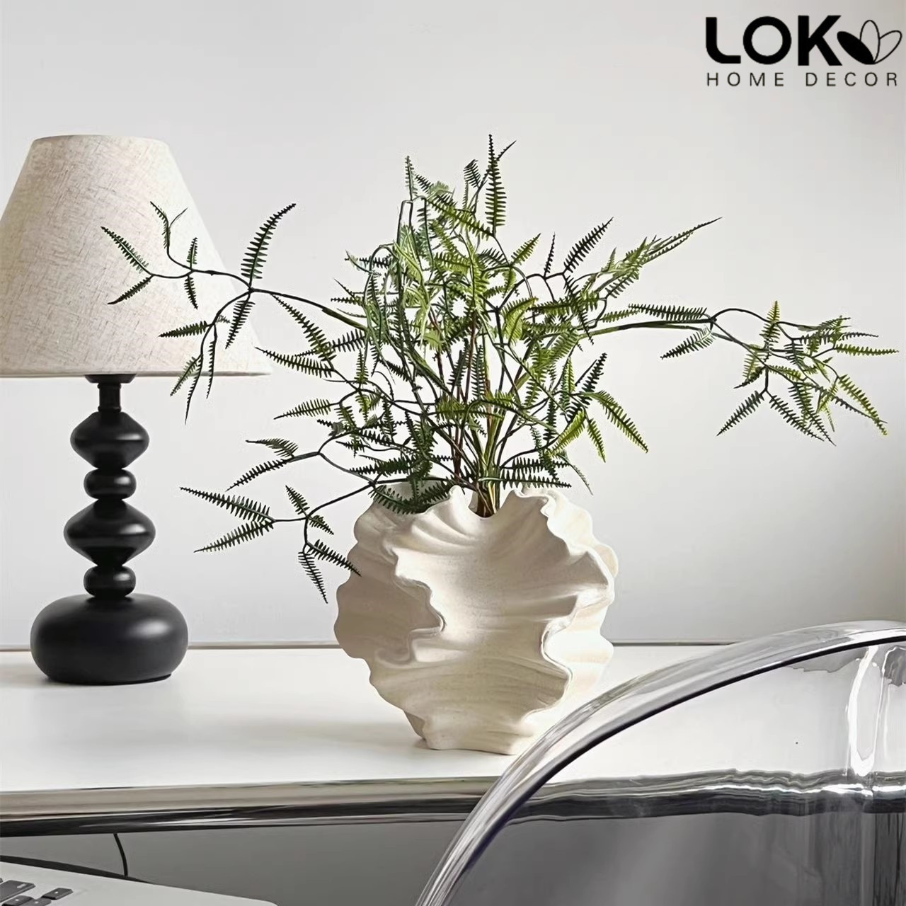 现代侘寂个性g磨砂陶瓷高花瓶颜值艺术花器民宿桌面样板间玄关摆