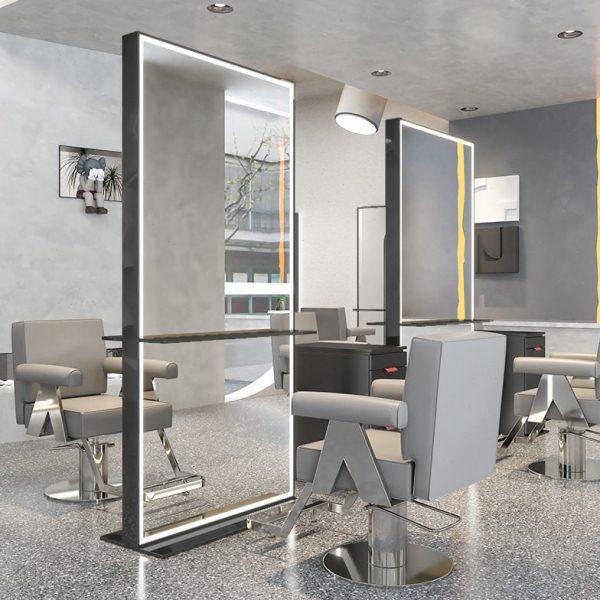 博崛理发店镜子美发镜台发廊专用影楼全身落地镜美发店剪发镜带灯,商业/办公家具,理发镜台,淘宝优惠券,粉丝福利购,淘宝优惠卷