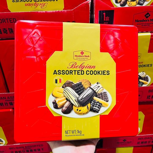 山姆 Member's Mark比利时什锦饼干1千克什锦可可饼干下午茶