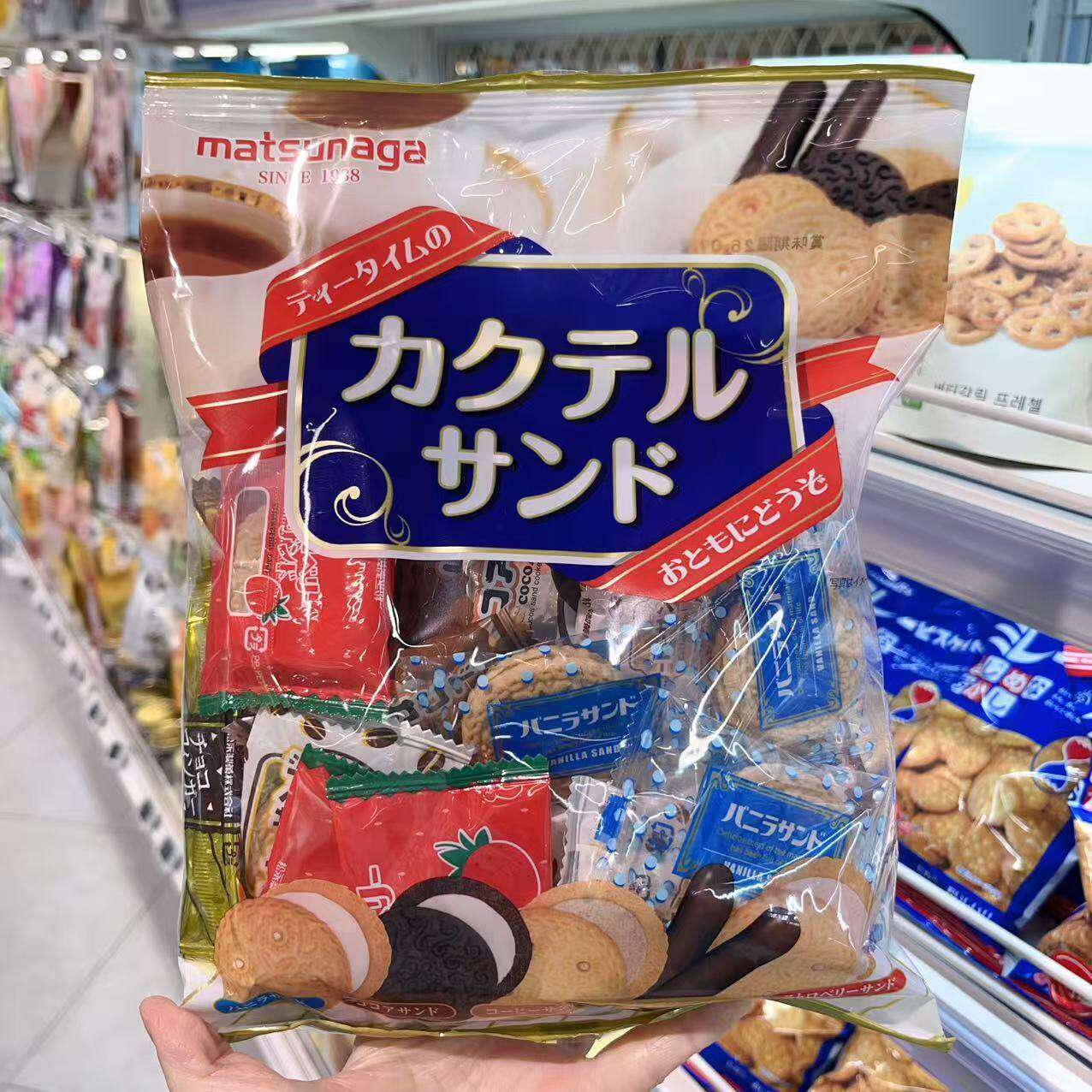 盒马日本进口松谷屋曲奇饼干混合装袋装休闲零食小包装下午茶点心