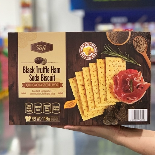 山姆TAFE黑松露火腿苏打饼干1.16kg 藜麦奇亚籽风味 膨松酥脆