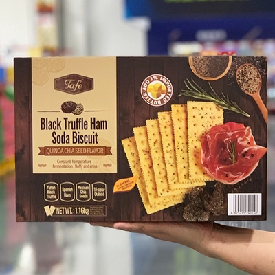 山姆TAFE黑松露火腿苏打饼干1.16kg 藜麦奇亚籽风味 膨松酥脆