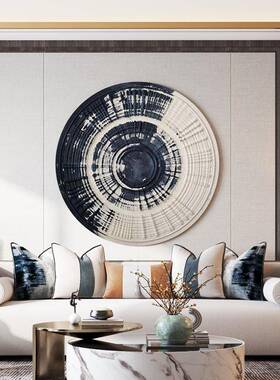 中玄关画木雕立体装饰画简沙发背景墙室挂画BBD卧床头圆形壁式约