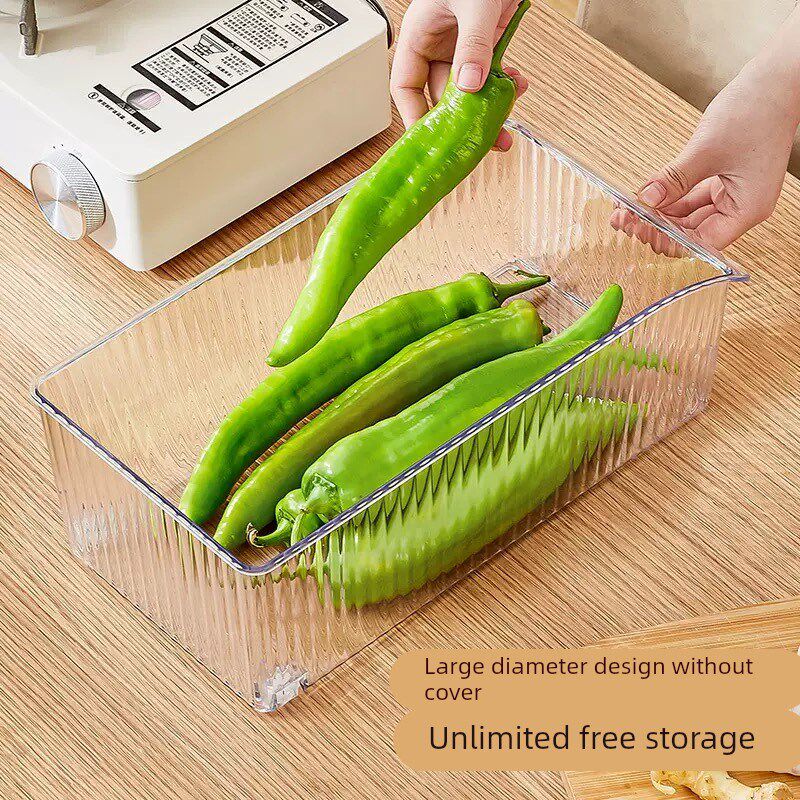 冰箱收纳a盒抽屉式大号桌面收纳盒透明带轮果蔬分类收纳盒