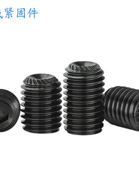1无2.9级DI机N916K头米凹端滚花带齿内六角紧定螺机844丝滚花米螺