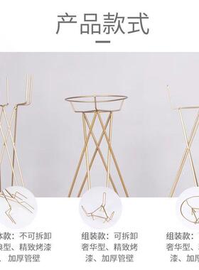 金属脚架烤业漆架金色21423支架鲜花店花三插花开铁架子三角架花