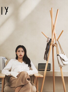 PIY衣帽架NUDE实木红点衣架落B地卧室客厅简约创意家用挂衣架轻奢