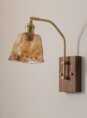 式复古黄铜胡木民宿书间房客厅卧室180床头卫生餐日厅桃壁灯