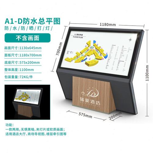 楼盘导向牌商场指示牌小区单元总平图展示架广告牌立牌楼层索引图