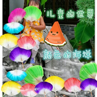 鹅毛羽毛扇子彩色手工艺广场舞纳凉夏天便携家用孕妇婴宝鹅毛扇子