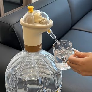 桶装水抽水器电动可爱卡通太空熊水桶抽水器自动抽水神器矿泉水泵