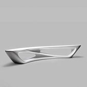 玻璃钢休闲椅商场创意座椅弧形月亮台休息凳户外多人位公共长椅子