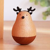 公桌不倒翁装 饰品小摆件木质工艺品少女心创意可爱毕业生日驰兆