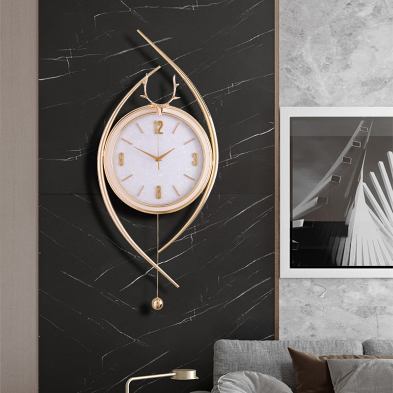 2023新d款钟表挂钟客厅家用现代轻奢时尚创意简约大气高档静音时