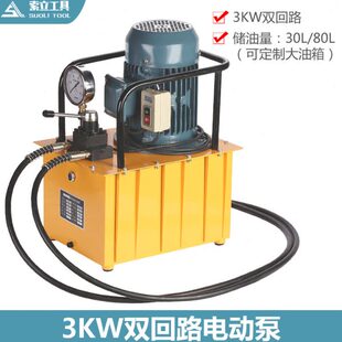 CS2双油路油压泵浦工具30L超高压液压机3KW 电动液压泵站DBD750
