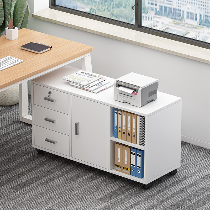 文件柜落地办公柜带锁办公室柜子置物柜K小型办公桌矮柜收纳储物