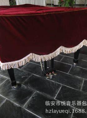 厂家供应钢琴音月全三角钢琴罩布艺琴罩防尘罩丝绒琴套罩防BDM钢