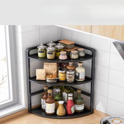 厨房转角置物架台面三角调味料架多功能收纳置物架