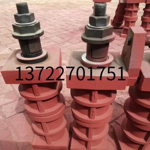 铸铁地锚器平板平台调整垫铁机床地锚器加重 侧顶 加长M30螺栓