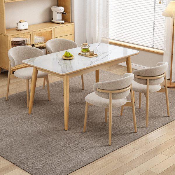 岩板实木餐桌家用小户型现代简约轻奢客厅北欧日式长方形吃饭桌子,住宅家具,岩板餐桌,淘宝优惠券,粉丝福利购,淘宝优惠卷