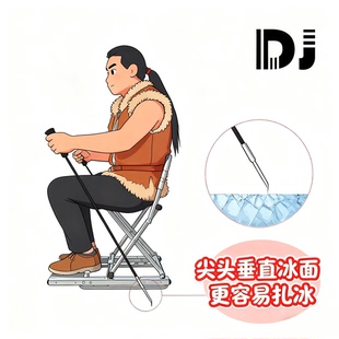 【冰车专用冰锥】滑冰车冰扎子冰锥冰刀冰车配件钎子爬犁单腿驴