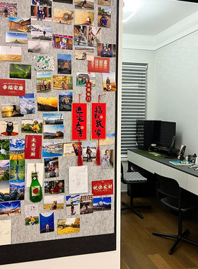 毛毡照片墙贴背景板展示相片框留言拍立得相册玄关客厅高级感装饰