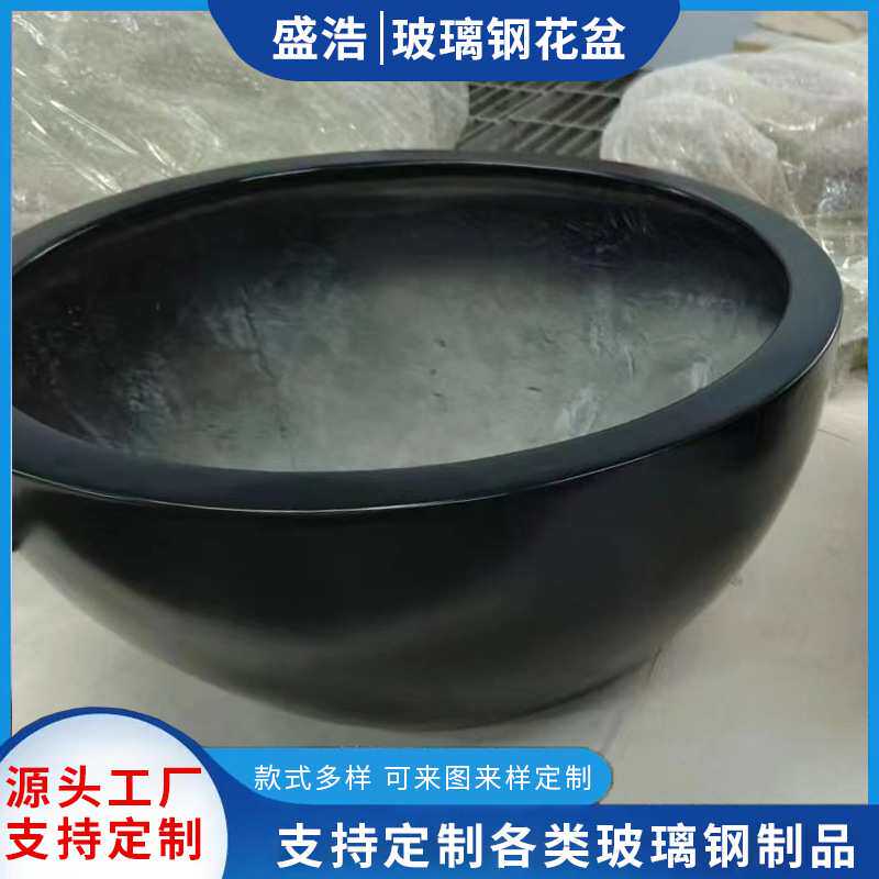 供应现代玻璃钢花盆 户外圆形移动花槽花器 组合落地白色特大花钵