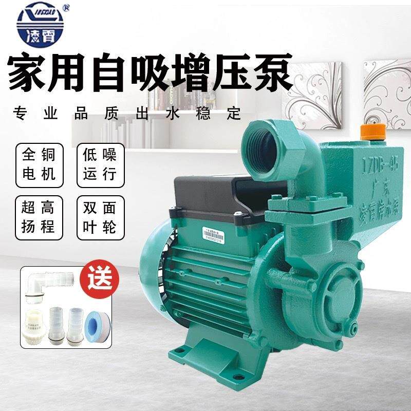 广东凌霄1ZDB65水泵家用自吸水泵高扬程增压泵自来水井农用抽水泵