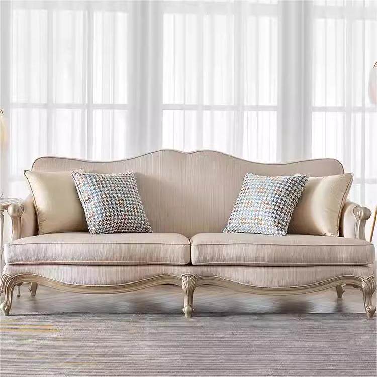 美式田园布艺沙发客厅小户型直排别墅三人组合现代简约设计师沙发