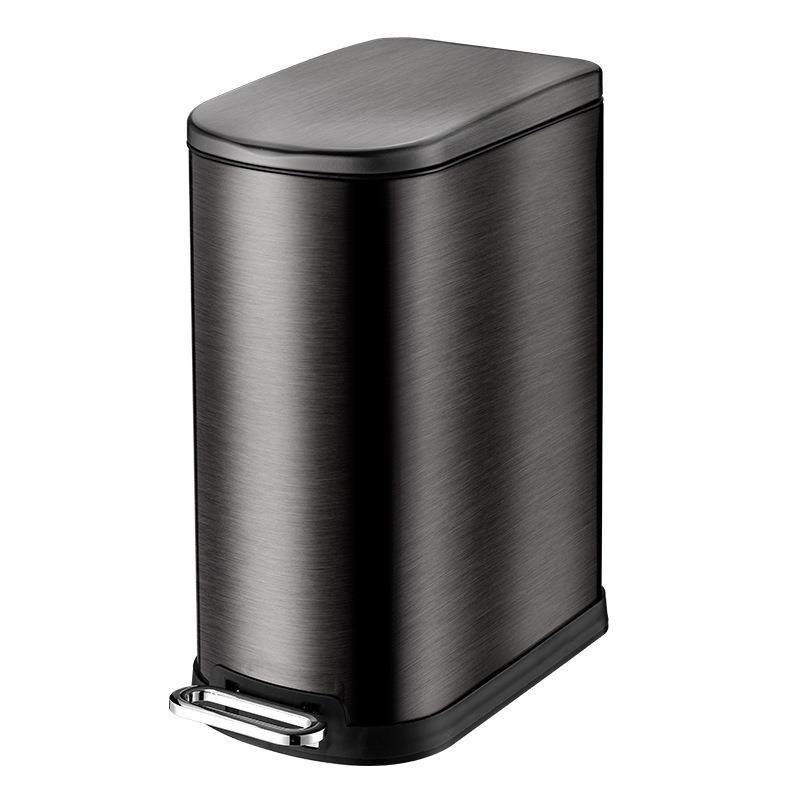 新款北欧风客厅垃圾桶厨房用大号带盖厨房收纳长方形垃圾桶10L