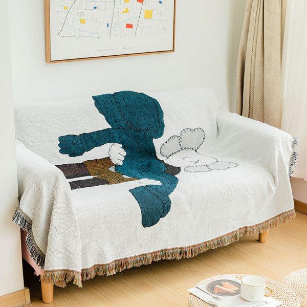 纯色简约版老头沙发巾全盖布沙发套罩沙发垫毯全包沙发居家好物,居家布艺,沙发套,淘宝优惠券,粉丝福利购,淘宝优惠卷